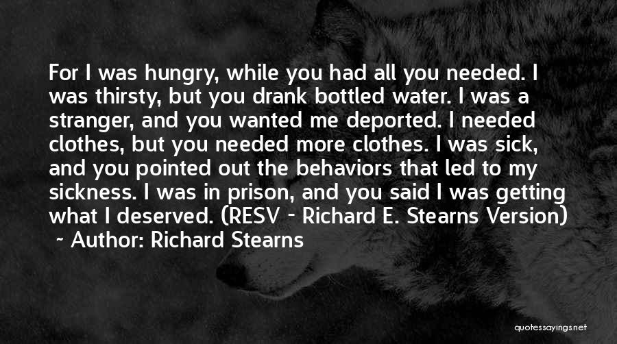 Love Sickness Quotes By Richard Stearns