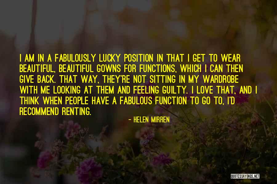 Love Sitting Quotes By Helen Mirren