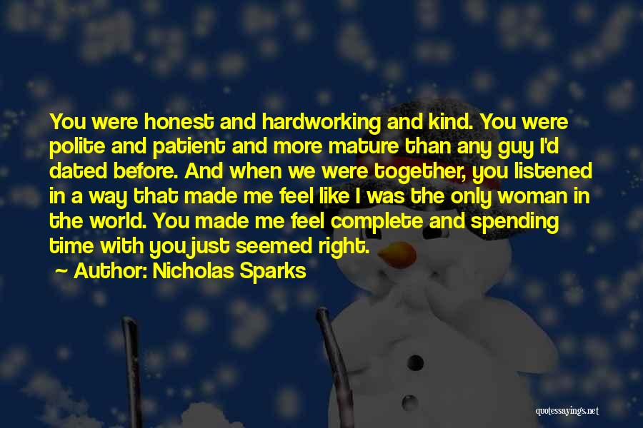 Love Spending Time Together Quotes By Nicholas Sparks