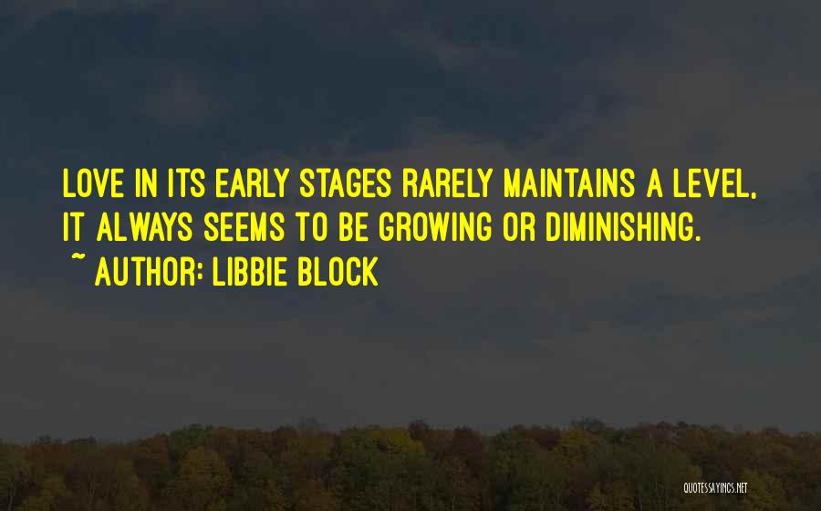 Love Stages Quotes By Libbie Block