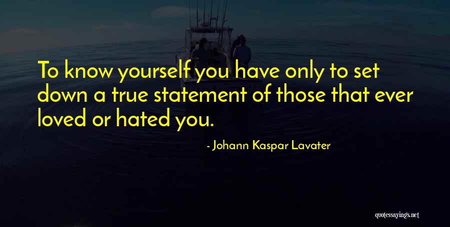 Love Statement Quotes By Johann Kaspar Lavater