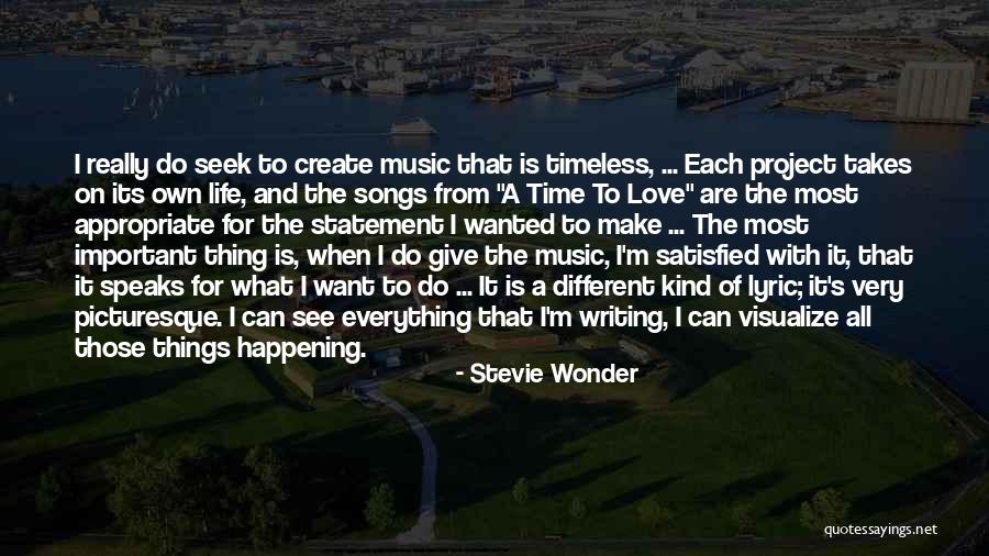 Love Statement Quotes By Stevie Wonder