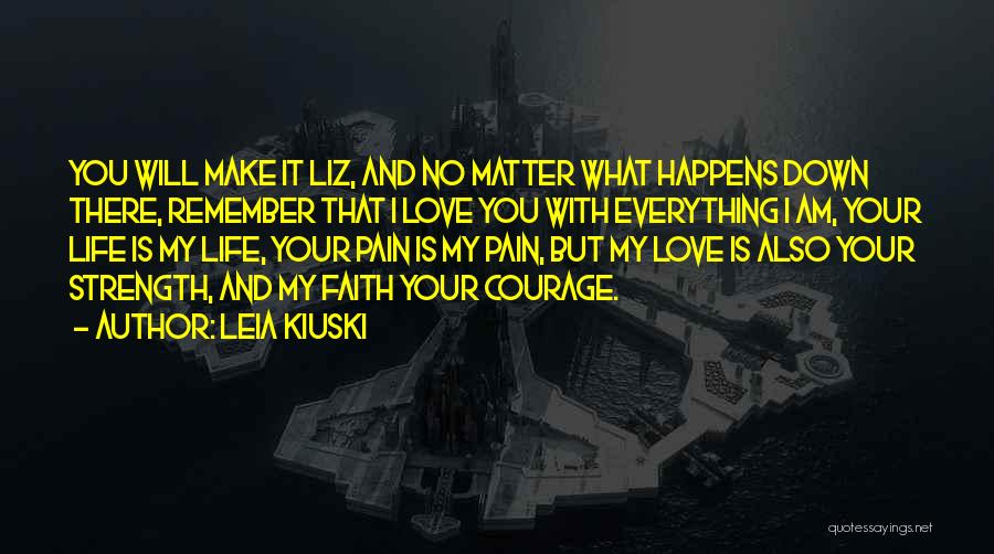 Love Strength And Faith Quotes By Leia Kiuski