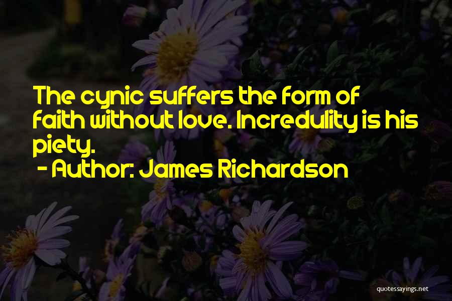 Love Suffers Quotes By James Richardson