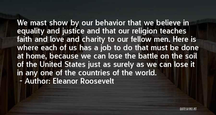 Love Teaches Us Quotes By Eleanor Roosevelt