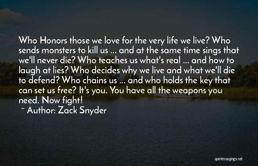 Love Teaches Us Quotes By Zack Snyder