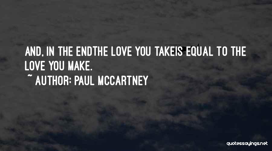 Love The Beatles Quotes By Paul McCartney