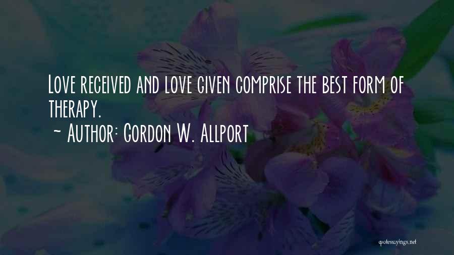 Love The Best Quotes By Gordon W. Allport