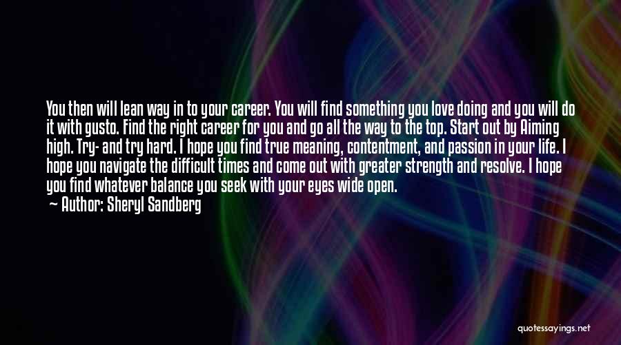 Love The Hard Way Quotes By Sheryl Sandberg