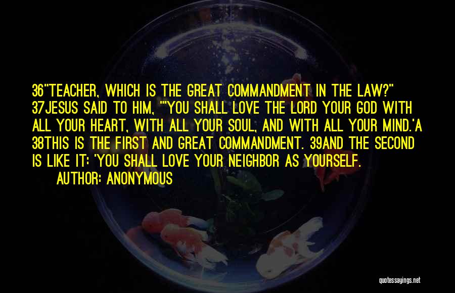 Love The Lord Your God Quotes By Anonymous