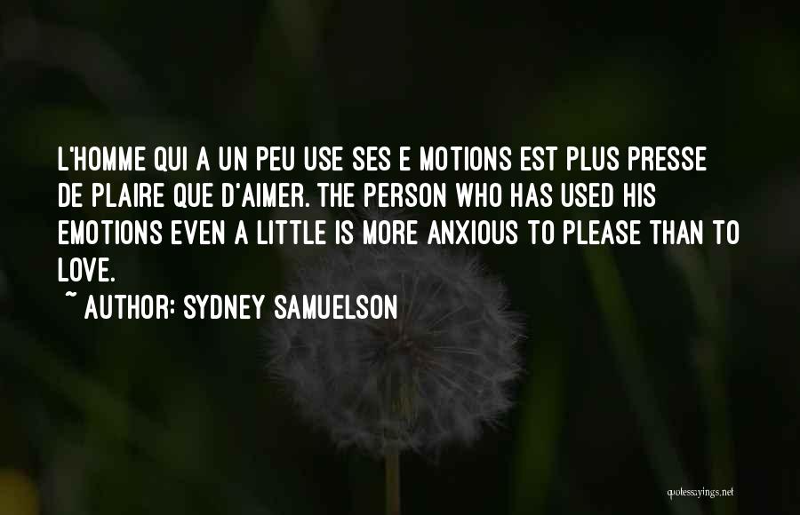 Love The Person Quotes By Sydney Samuelson