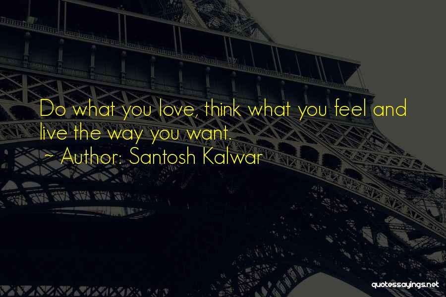 Love The Way You Live Quotes By Santosh Kalwar