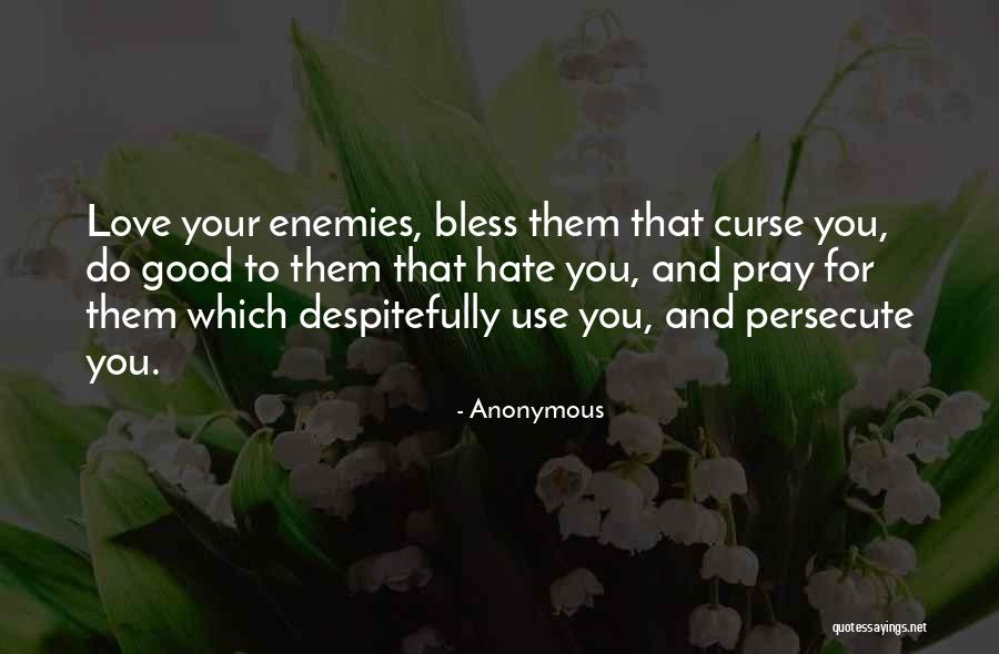 Love Those Who Persecute You Quotes By Anonymous