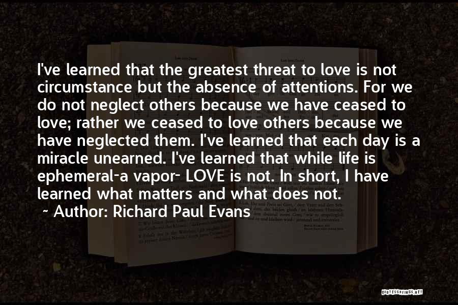 Love Threat Quotes By Richard Paul Evans