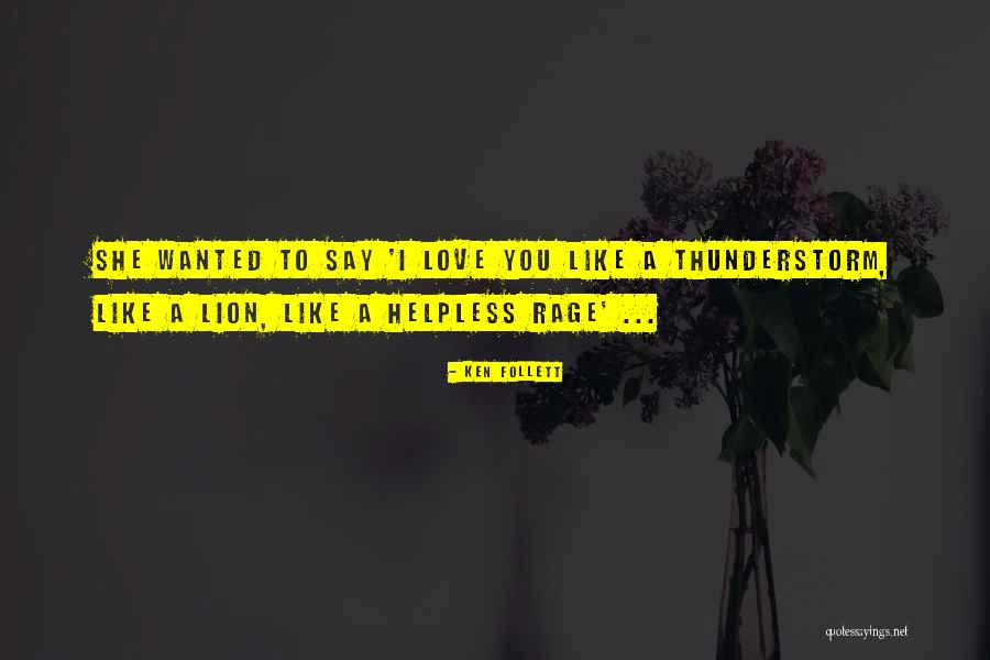 Love Thunderstorm Quotes By Ken Follett