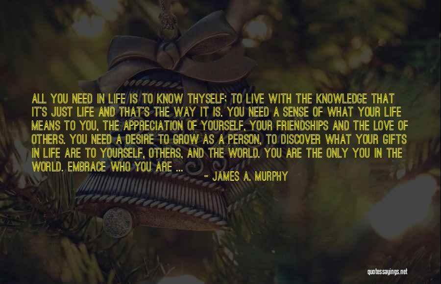 Love Thyself Quotes By James A. Murphy