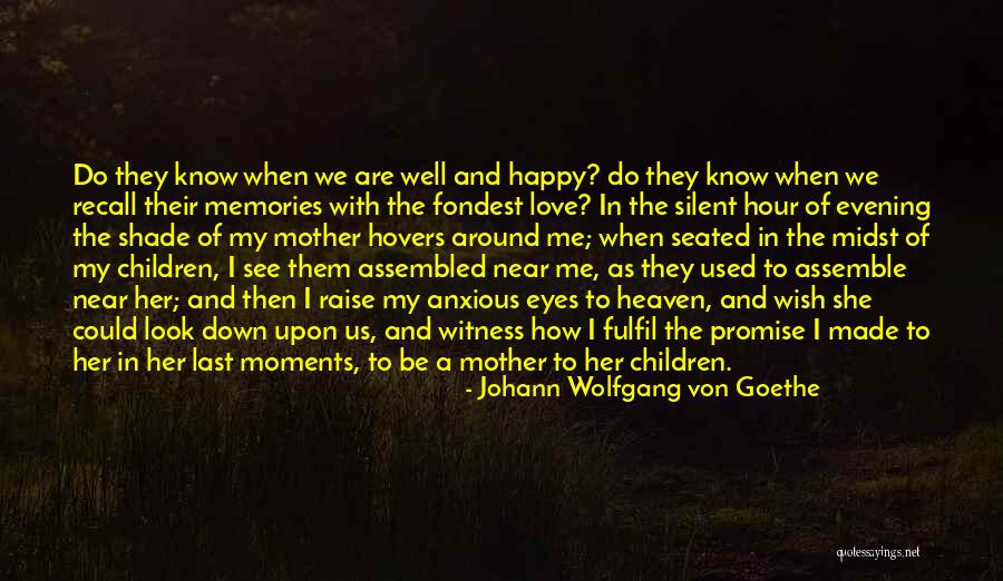 Love To A Mother Quotes By Johann Wolfgang Von Goethe