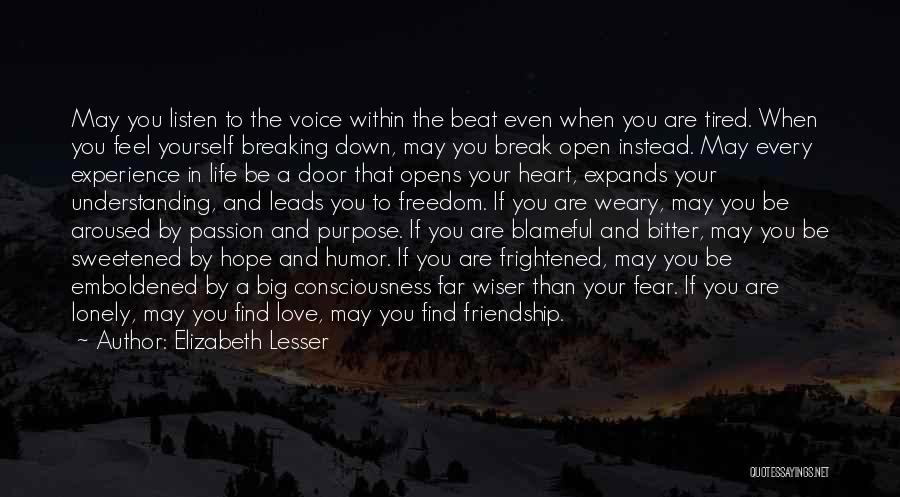 Love To Friendship Quotes By Elizabeth Lesser