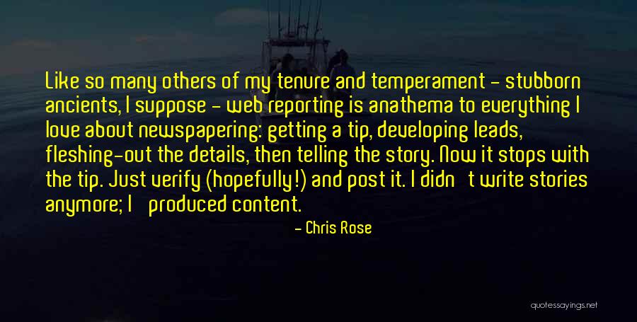 Love To Post Quotes By Chris Rose