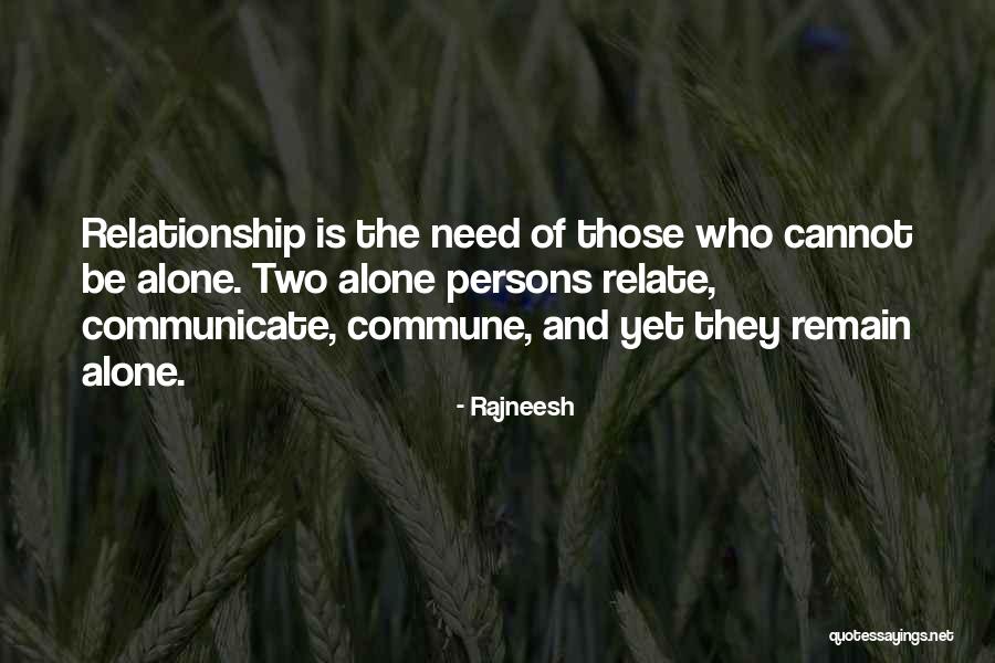 Love Two Persons Quotes By Rajneesh