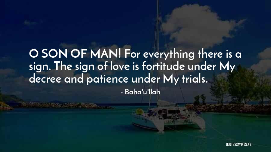 Love U Man Quotes By Baha'u'llah