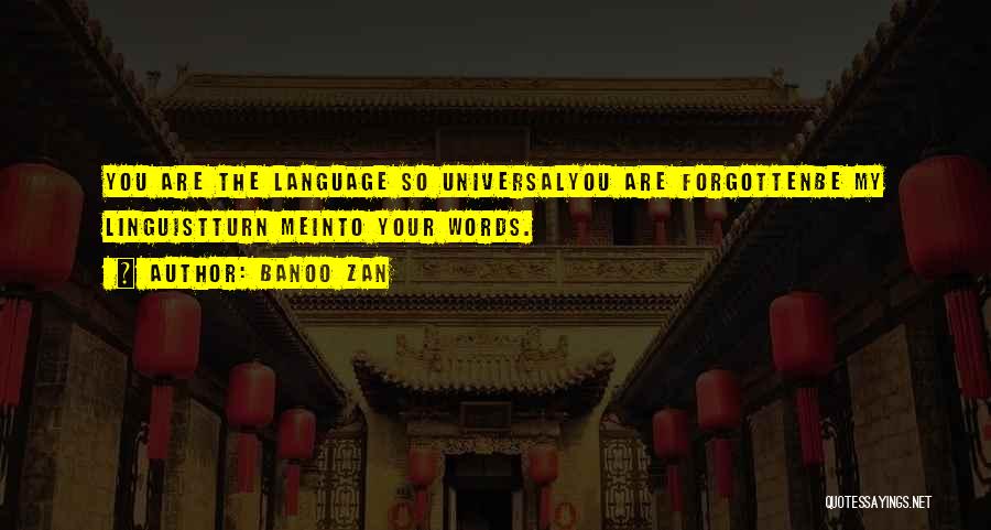 Love Universal Language Quotes By Banoo Zan