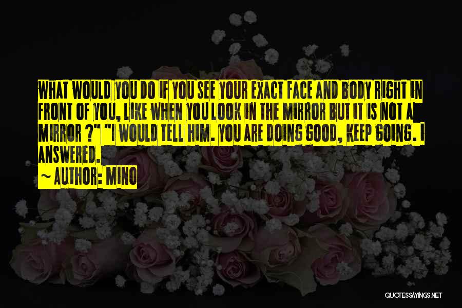 Love What You See In The Mirror Quotes By Mino
