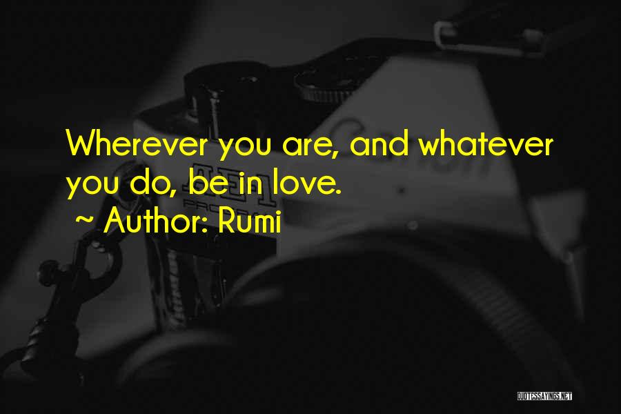 Love Whatever You Do Quotes By Rumi