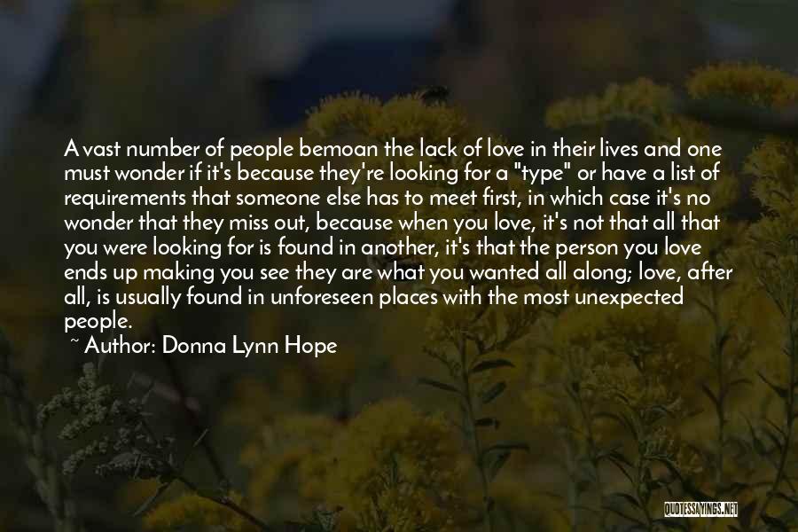 Love When You Miss Someone Quotes By Donna Lynn Hope