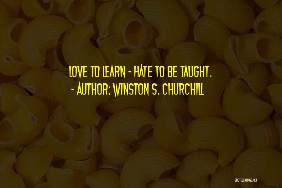 Love Winston Churchill Quotes By Winston S. Churchill