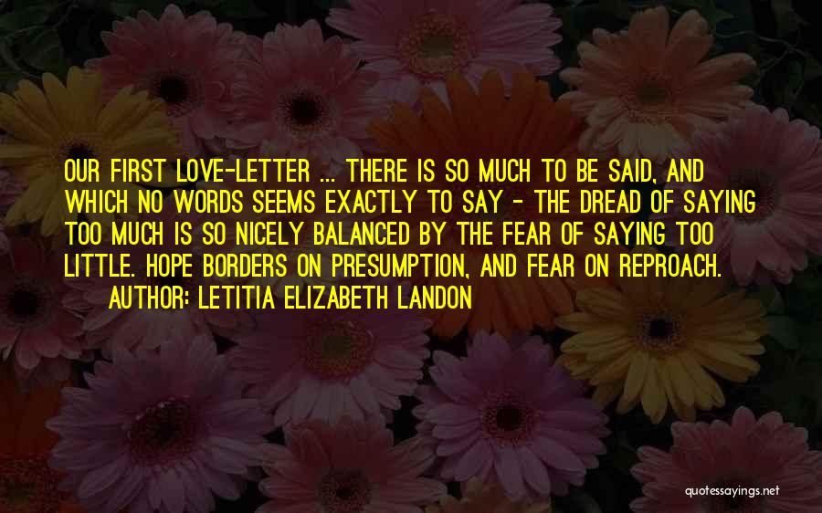 Love Without Borders Quotes By Letitia Elizabeth Landon