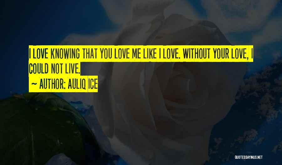 Love Without Knowing Quotes By Auliq Ice