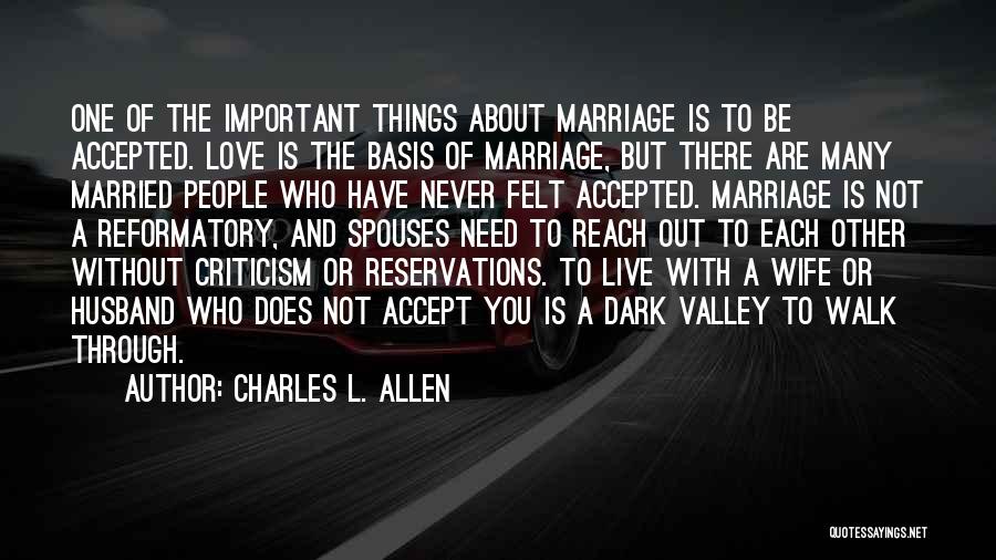 Love Without Marriage Quotes By Charles L. Allen