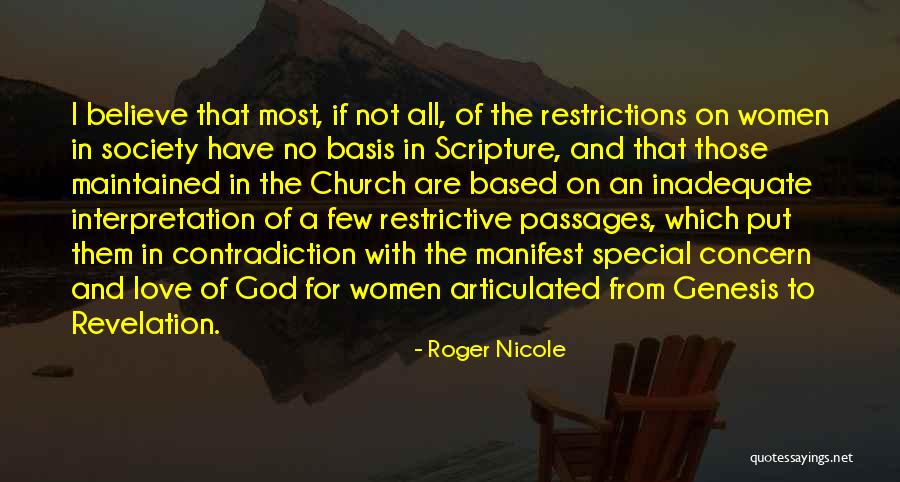 Love Without Restrictions Quotes By Roger Nicole