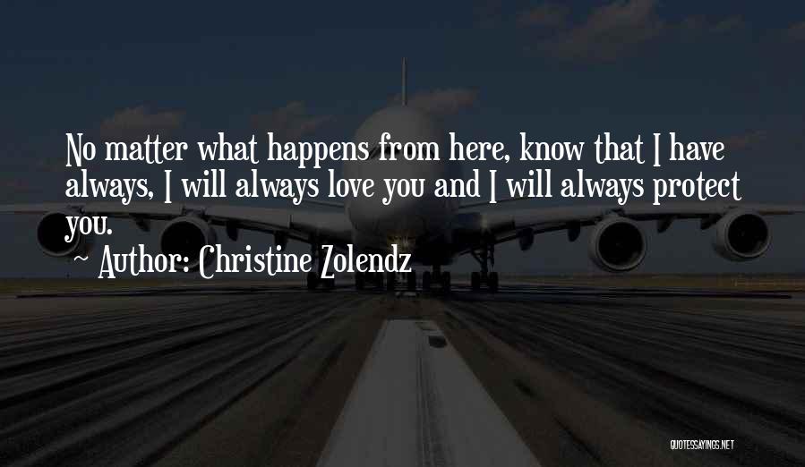 Love You Always Have Always Will Quotes By Christine Zolendz