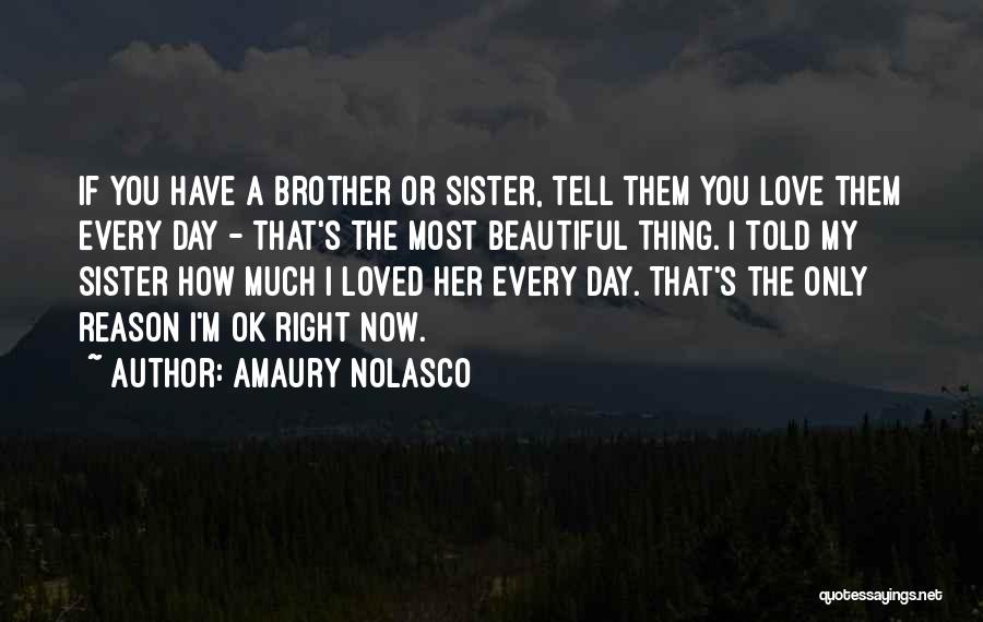 Love You Brother And Sister Quotes By Amaury Nolasco