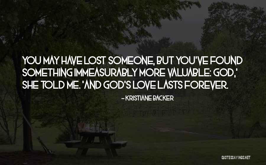 Love You Forever More Quotes By Kristiane Backer