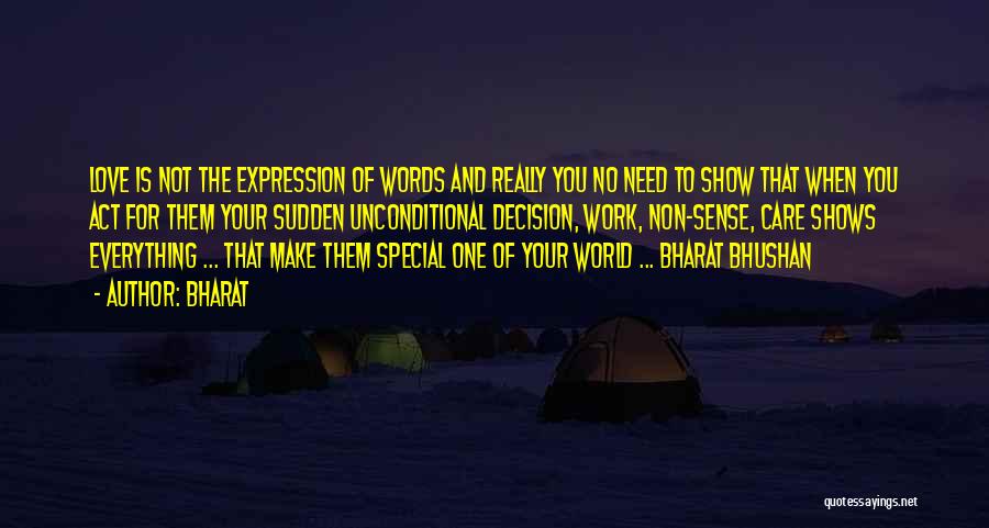 Love You Special Quotes By Bharat