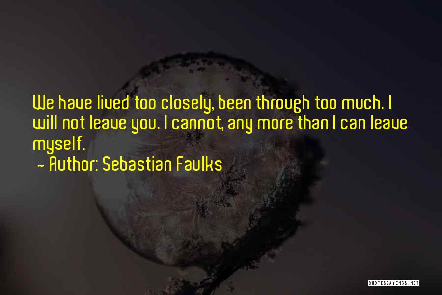 Love You Too Much Quotes By Sebastian Faulks
