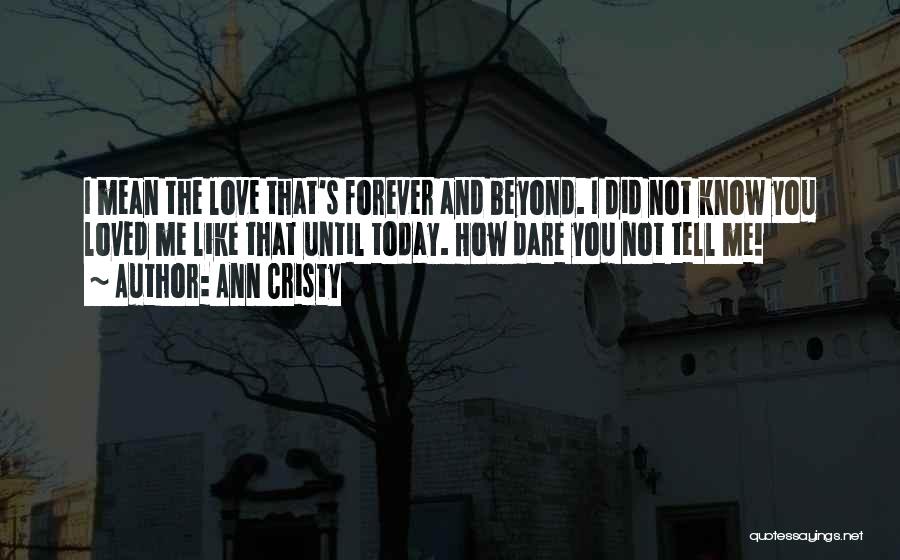 Love You Until Forever Quotes By Ann Cristy