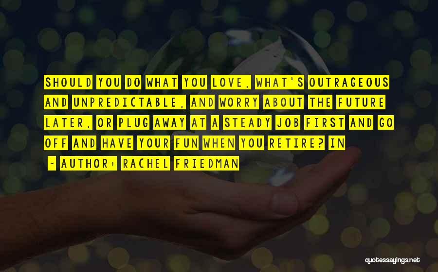 Love Your Job Quotes By Rachel Friedman