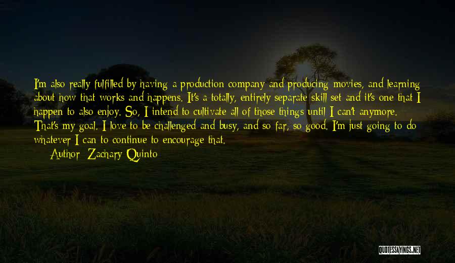 Love Your Own Company Quotes By Zachary Quinto