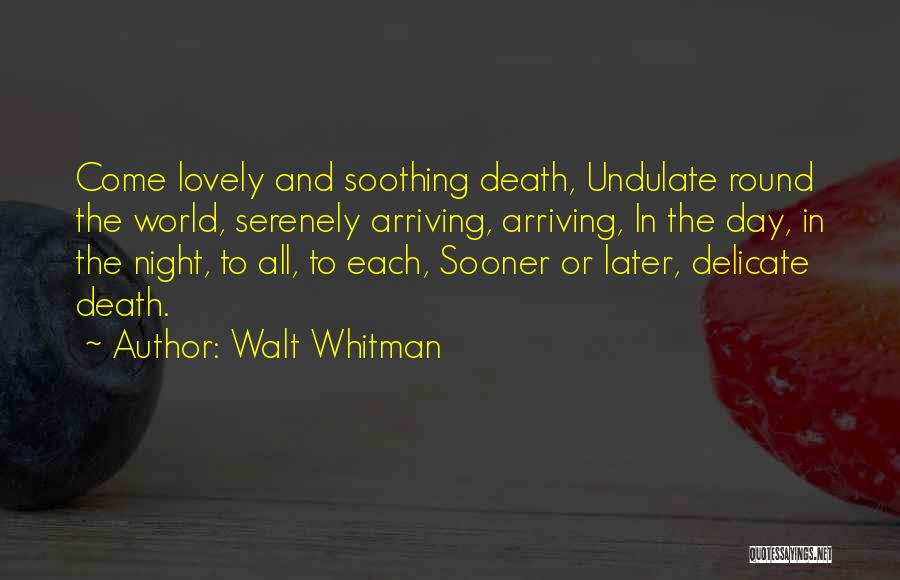 Lovely Night Quotes By Walt Whitman