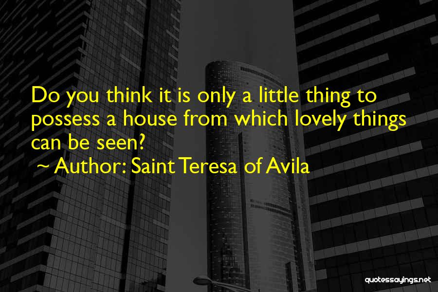 Lovely Things Quotes By Saint Teresa Of Avila