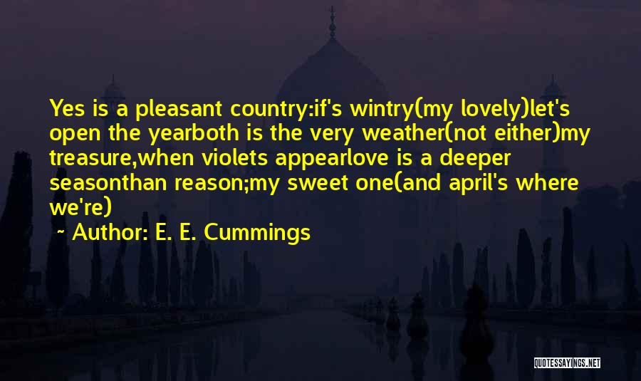 Lovely Weather Quotes By E. E. Cummings