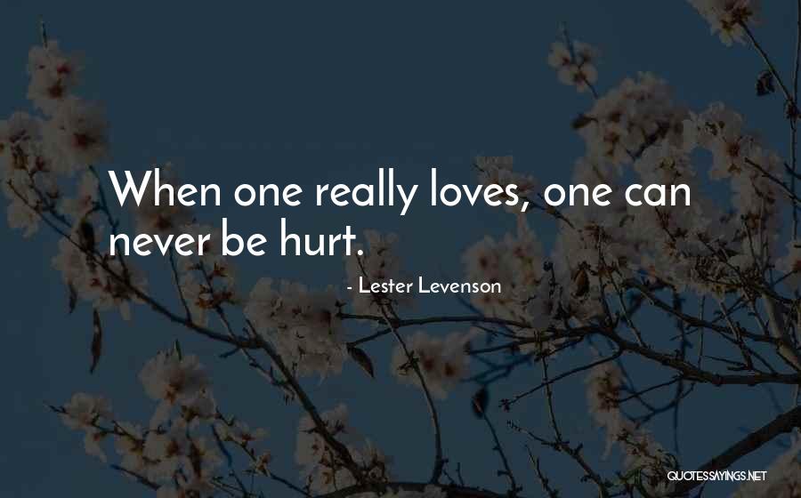 Loves Hurt Quotes By Lester Levenson