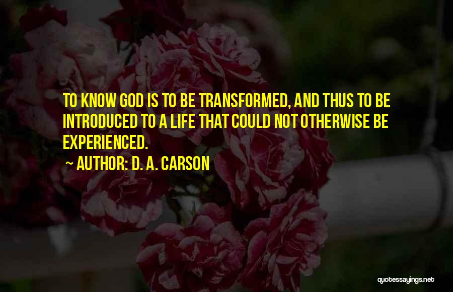 Loving God And Life Quotes By D. A. Carson