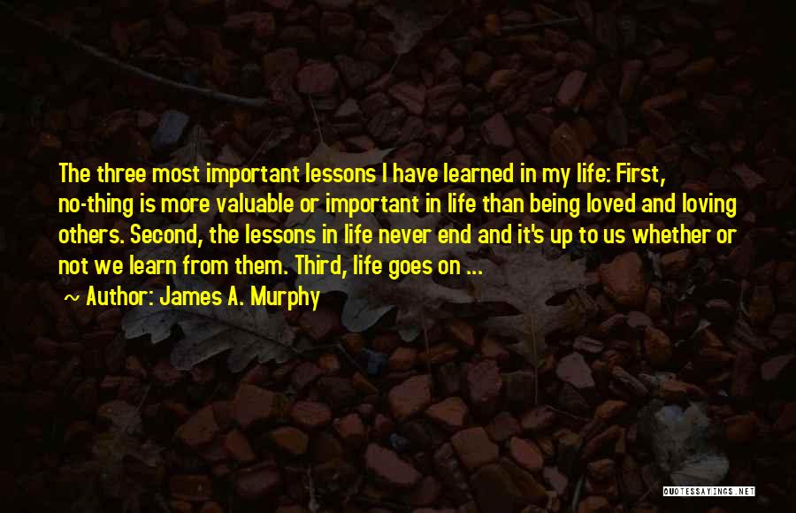 Loving Life And Others Quotes By James A. Murphy