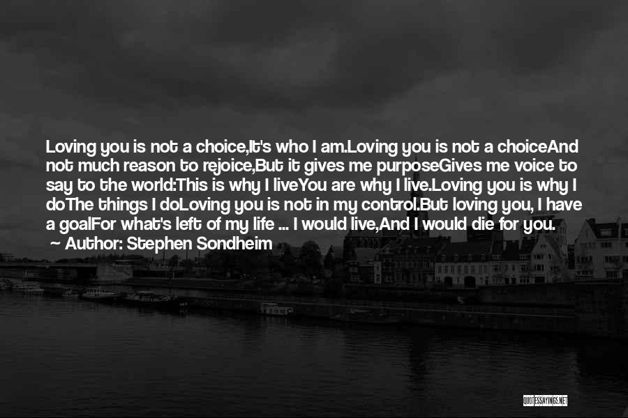 Loving Me For Who I Am Quotes By Stephen Sondheim