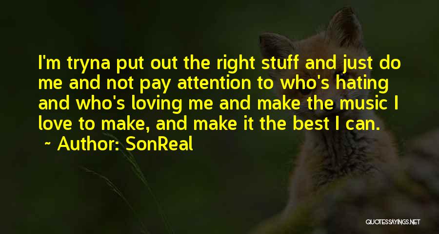 Loving Music Quotes By SonReal